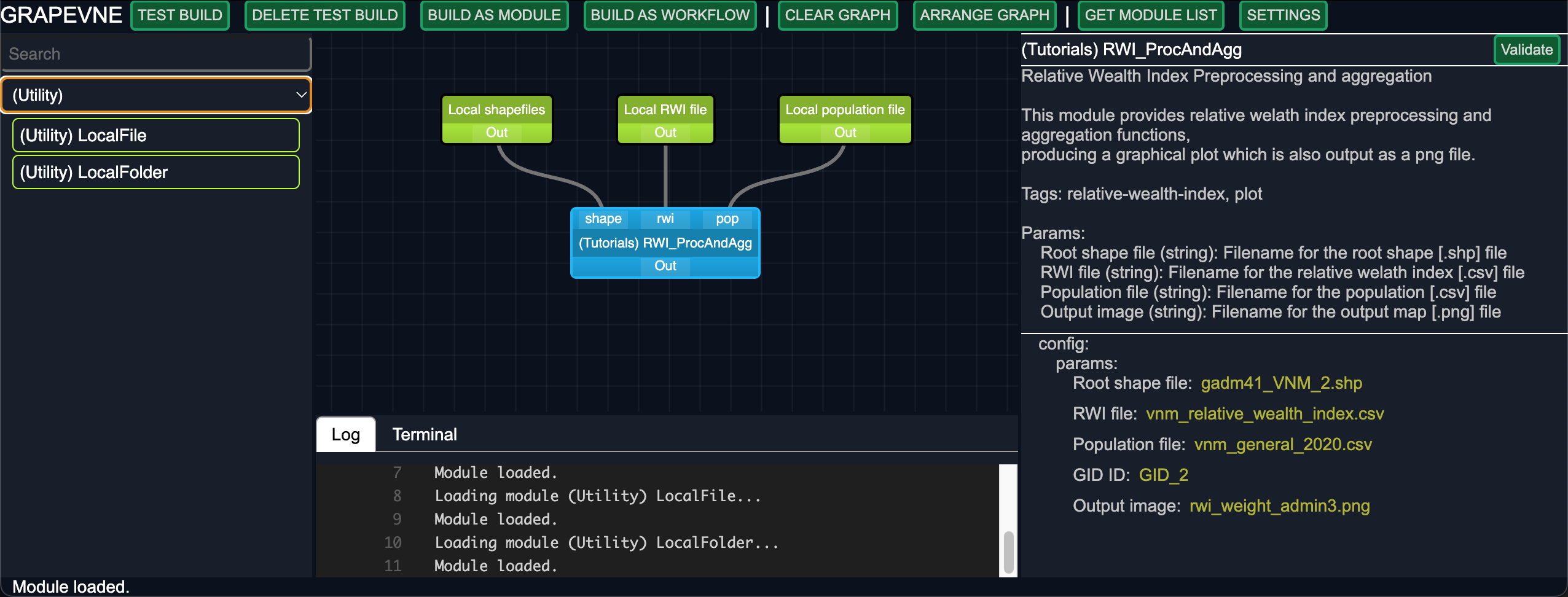 Complete layout for the Builder Tutorial